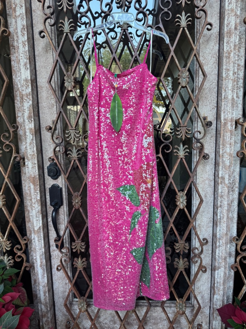 NWT Gorgeous Farm Rio Sequin Slip Dress S - Picture 9 of 9
